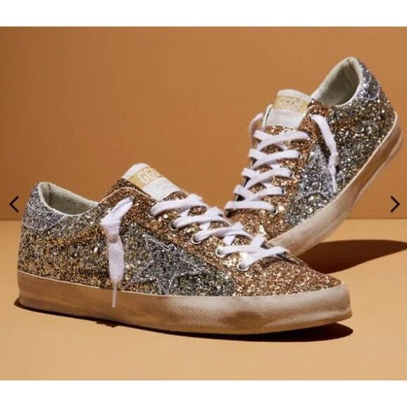 Golden Goose Limited SuperStar Bicolor Low Rise Sneaker Silver Gold Size 39 (9) - Picture 13 of 13